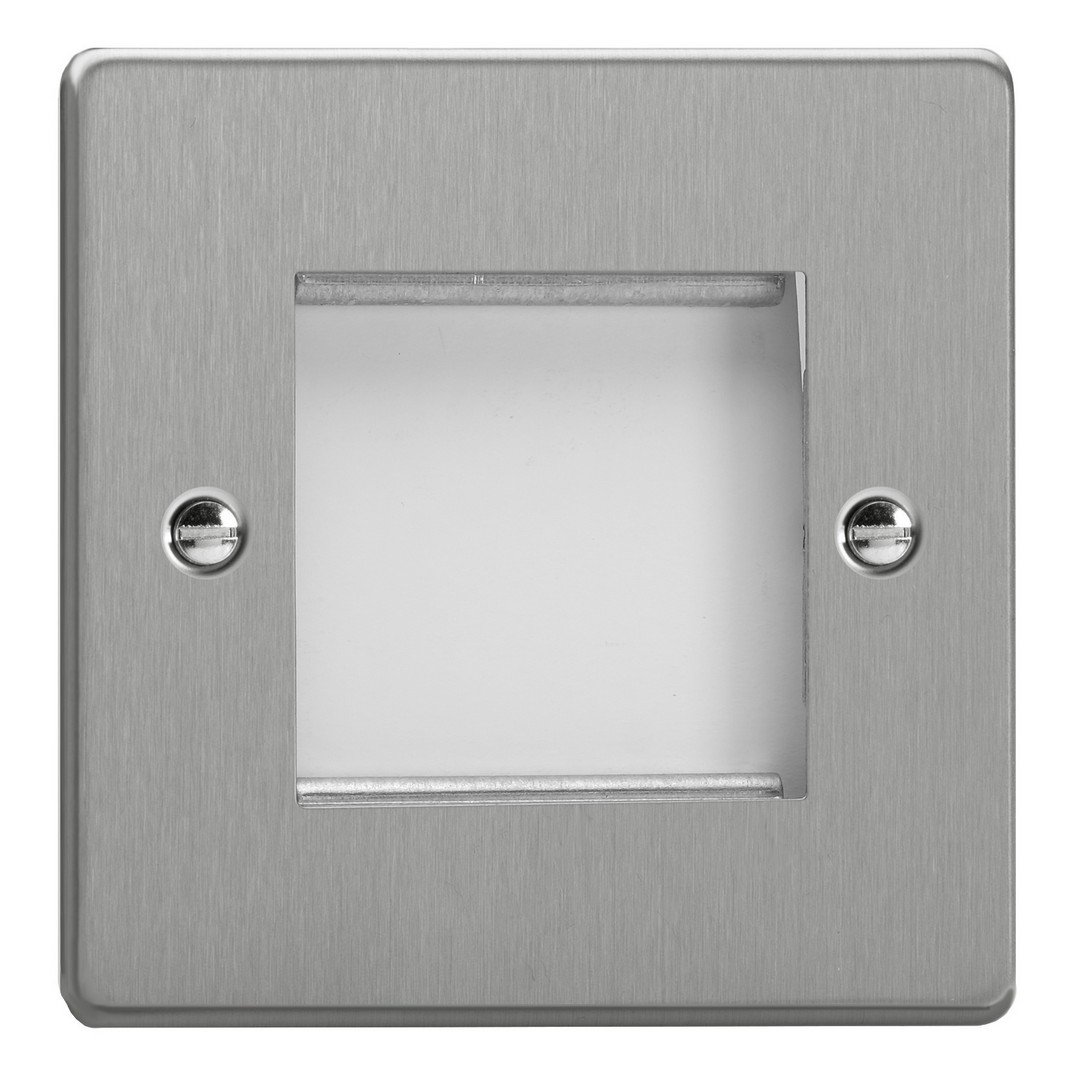 Varilight Uscita Piastra 16A Cromo Opaco - 1 Gang, Stile Classico Per Scatola Da 25mm