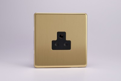 Varilight Screwless Polished Brass DVB Light Switch Socket Dimmer Toggle Cooker