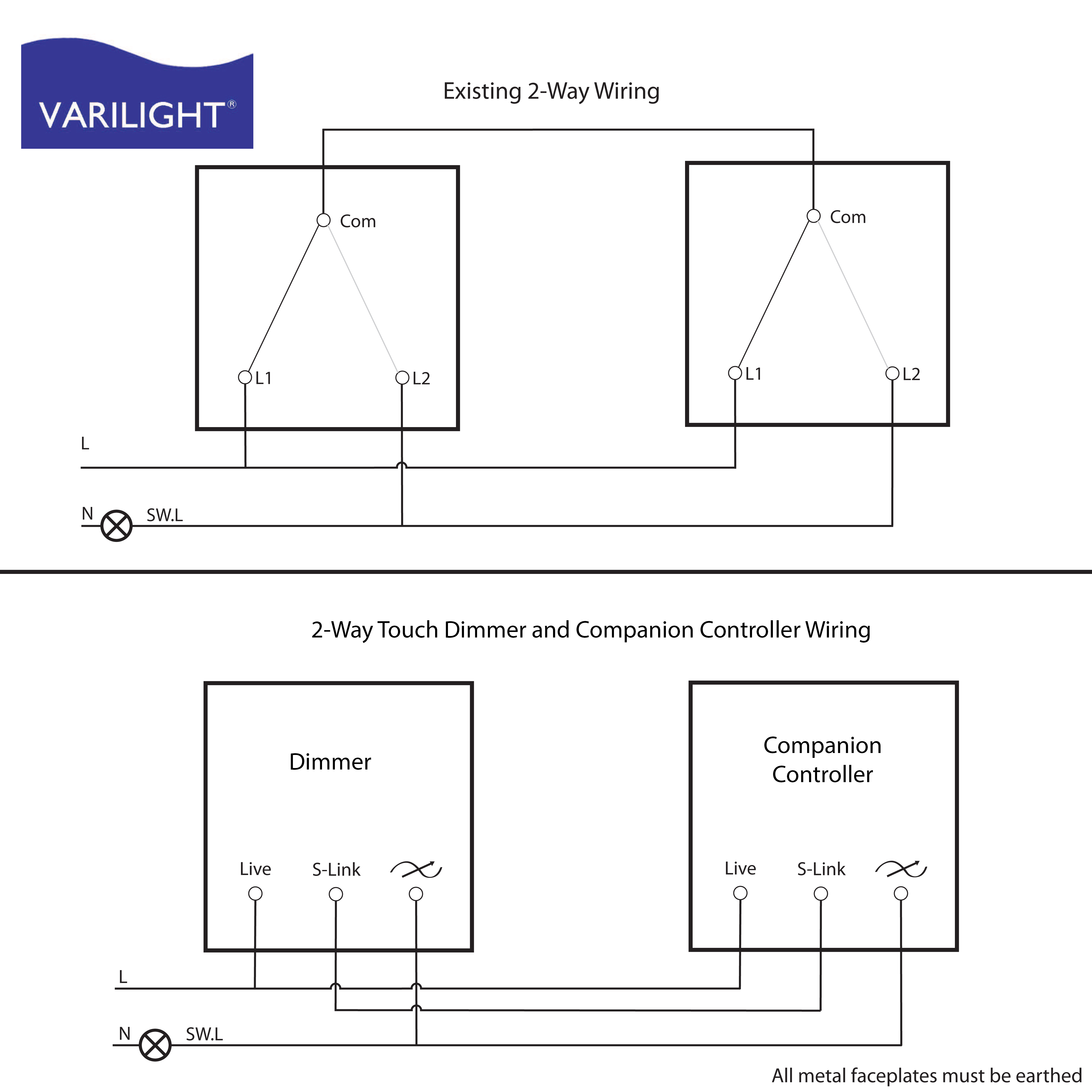 120V Light Switch Wiring Diagram Dimmer from www.varilight.co.uk